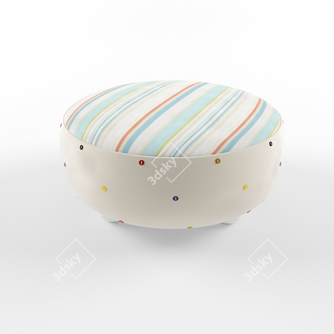 Kids' Ottoman Pouf: Comfy & Fun! 3D model image 1