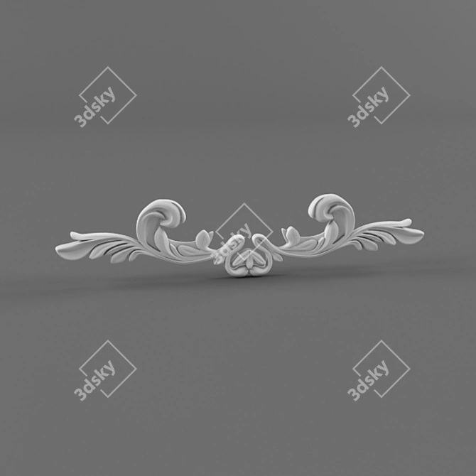 Elegant Stucco Accent 3D model image 1