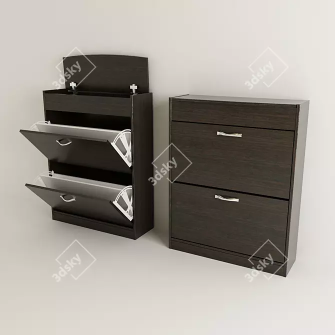 Organize and Store with Ease: Shoe Cabinet 3D model image 1