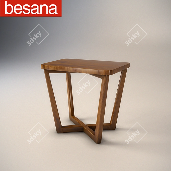 Elegante Besana Mascaico Bedside Table 3D model image 1