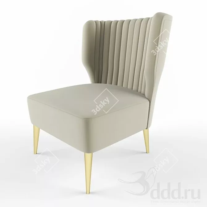 BRABBU Bakairi Slide Dining Chair 3D model image 1