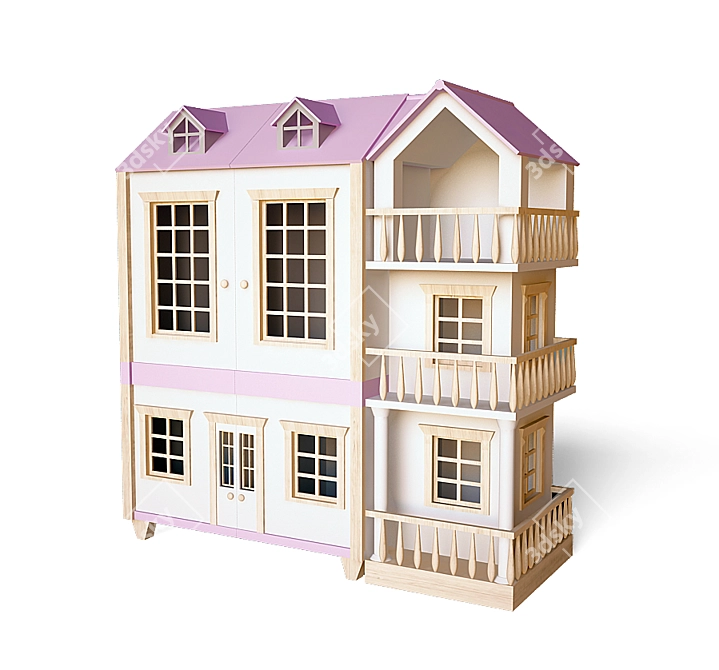 Dreamy Dollhouse for Girls 3D model image 1