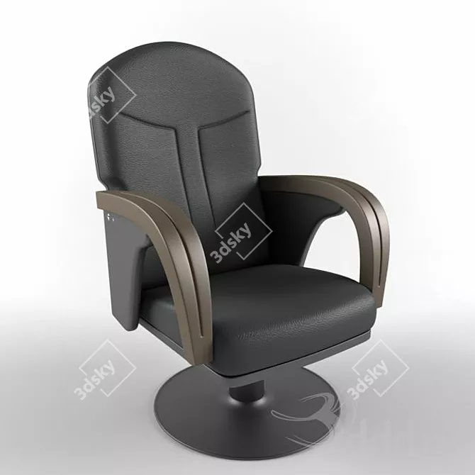 Stylish Leather Chair 3D model image 1