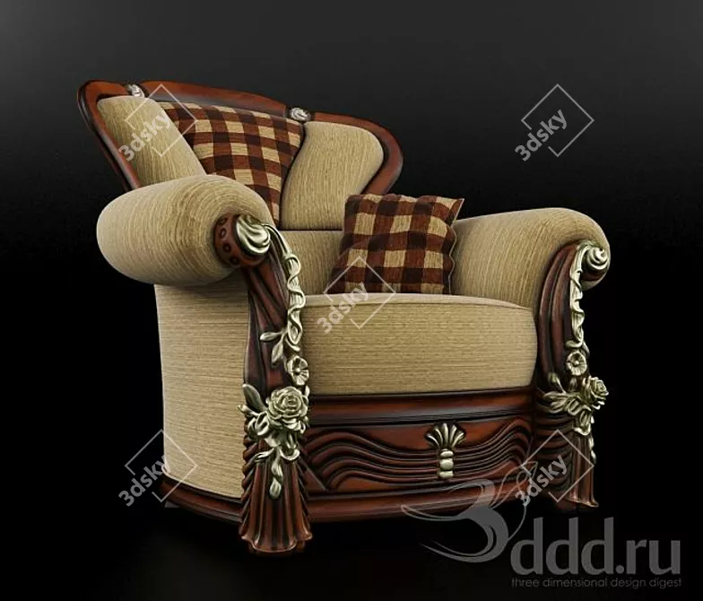 Timeless Elegance: Classic Chair 3D model image 1