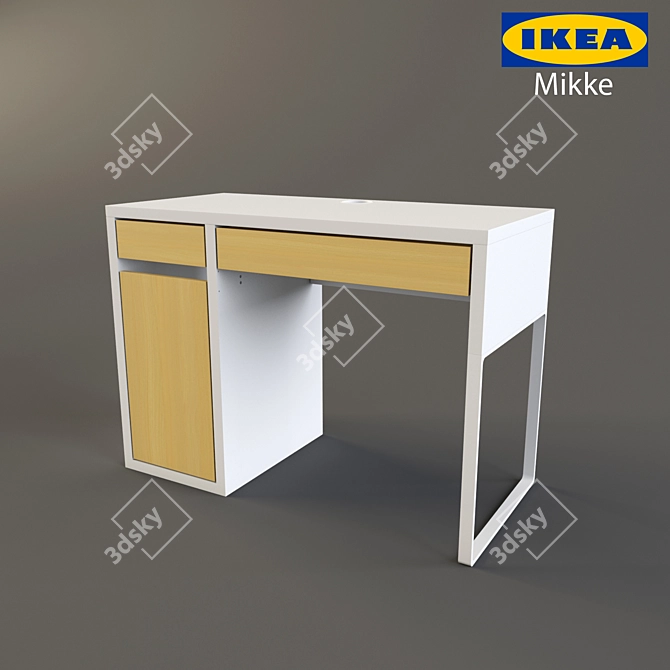 Mikke Office Desk - 105x50x75 cm 3D model image 1