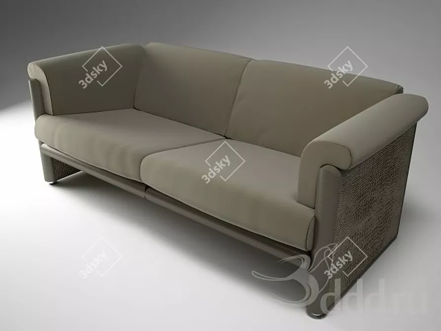 Luxury Fendi Farnese Sofa 3D model image 1