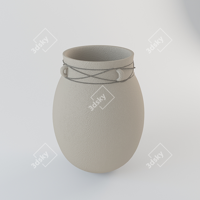 Moroccan Clay Pitcher | Decorative Tree Planter 3D model image 1