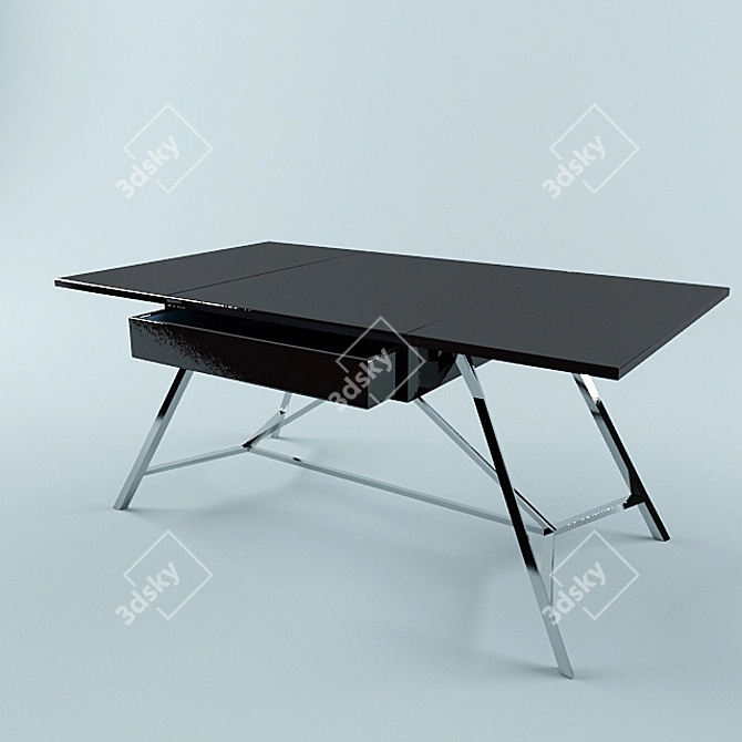 Elegant Black Russian Table 3D model image 1