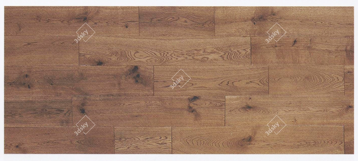 Elegant Parquet Flooring 3D model image 1