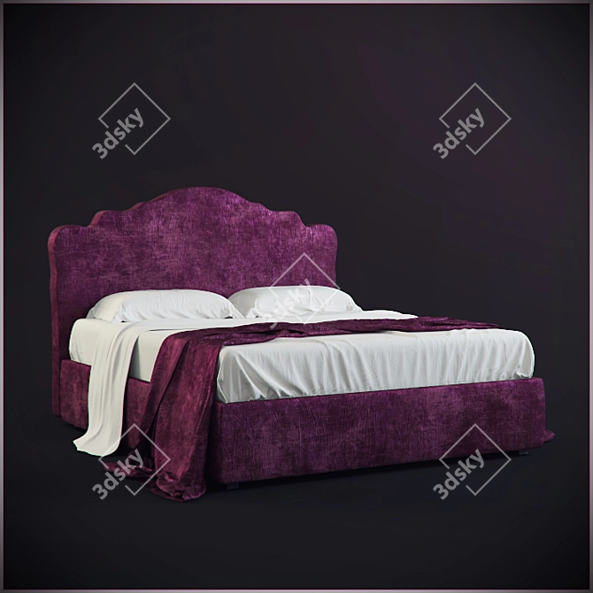 Title:  Bolzan Letti Coronas Bed 3D model image 1