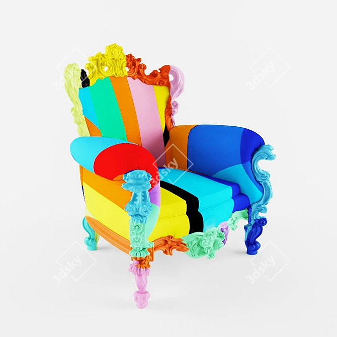 Cappellini Chair: Sleek Design + Modern Maps 3D model image 1