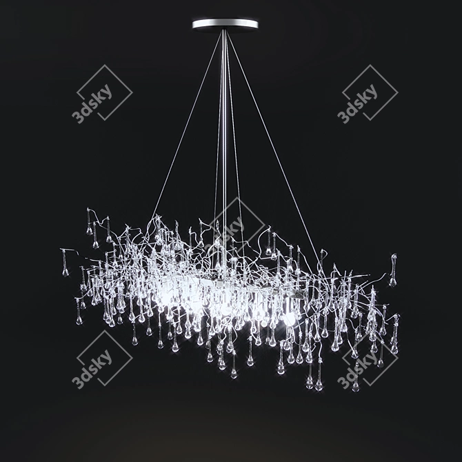 Elegant Lucinda Branch Chandelier 3D model image 1