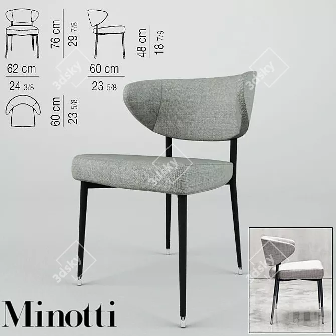 Timeless Elegance: Minotti / Mills 3D model image 1