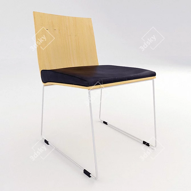 Modern Sled Base Chair: Stylish and Versatile 3D model image 1