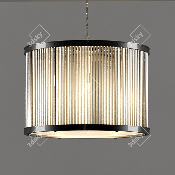 Vintage Crystal Rod Chandelier 3D model image 1