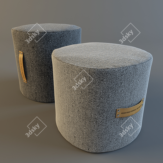 Scandinavian Style Bjork Pouf 3D model image 1