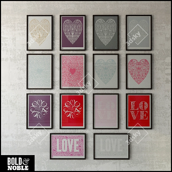 Bold Love: 50cm x 70cm 3D model image 1