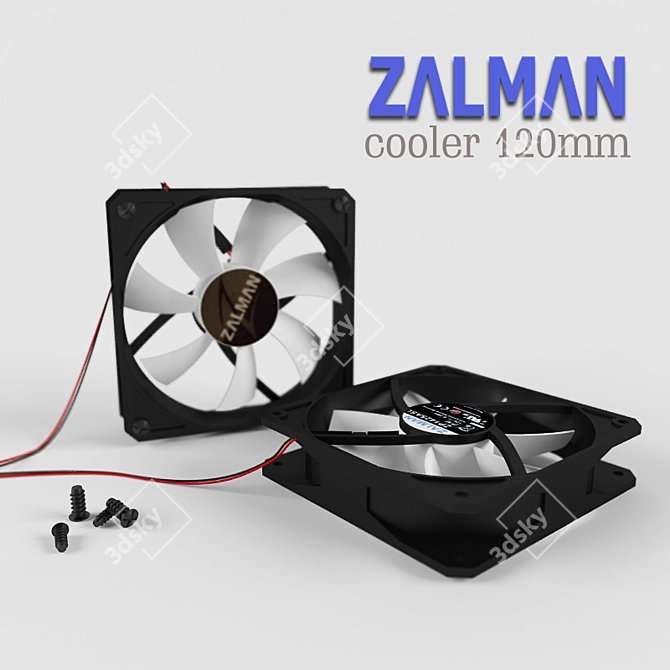 Zalman Cooler: Efficient Cooling Solution 3D model image 1