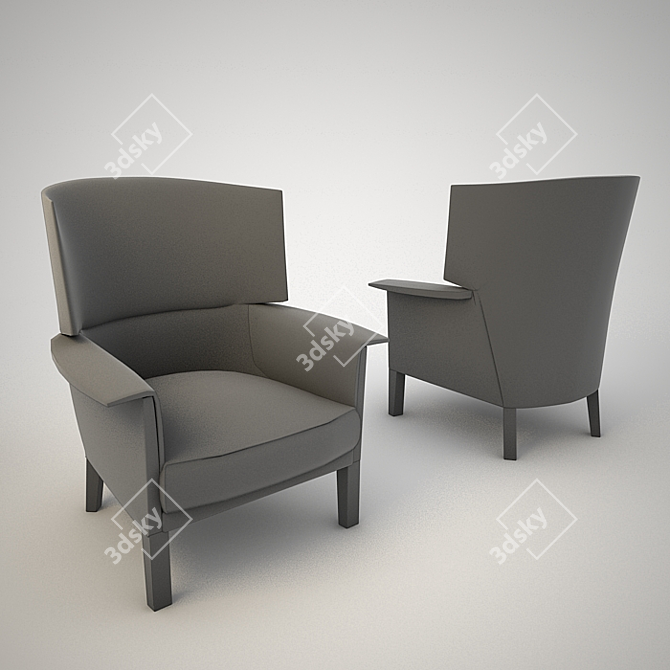 Elegant ds-168 Recliner 3D model image 1