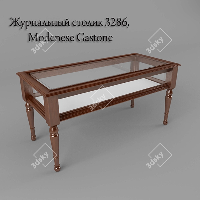 Elegant Modenese Gastone Coffee Table 3D model image 1