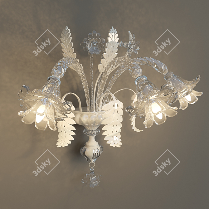 Classic Elegance Wall Sconce 3D model image 1