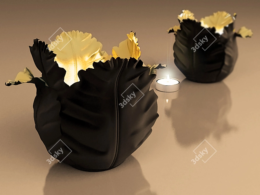 Tulip Blossom Candle Holder 3D model image 1