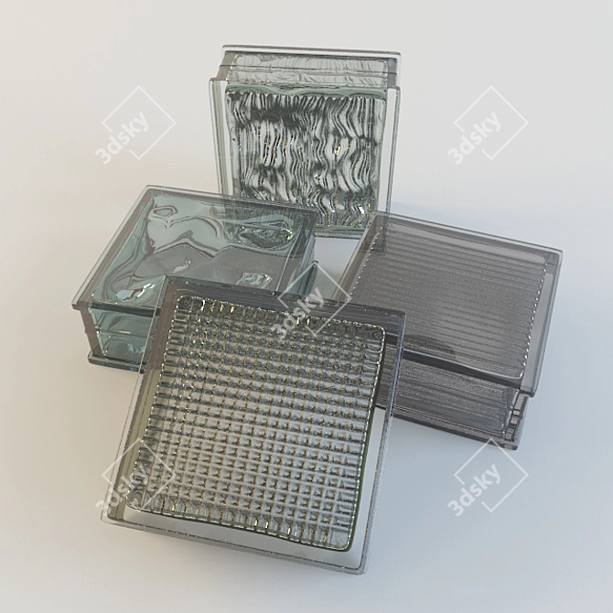 Crystal Clear Glass Blocks 3D model image 1