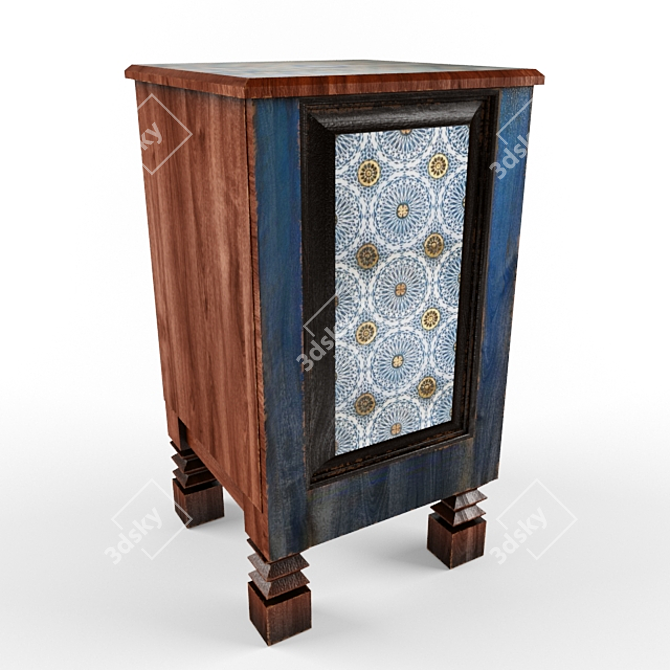 Exquisite Moroccan Stand 3D model image 1