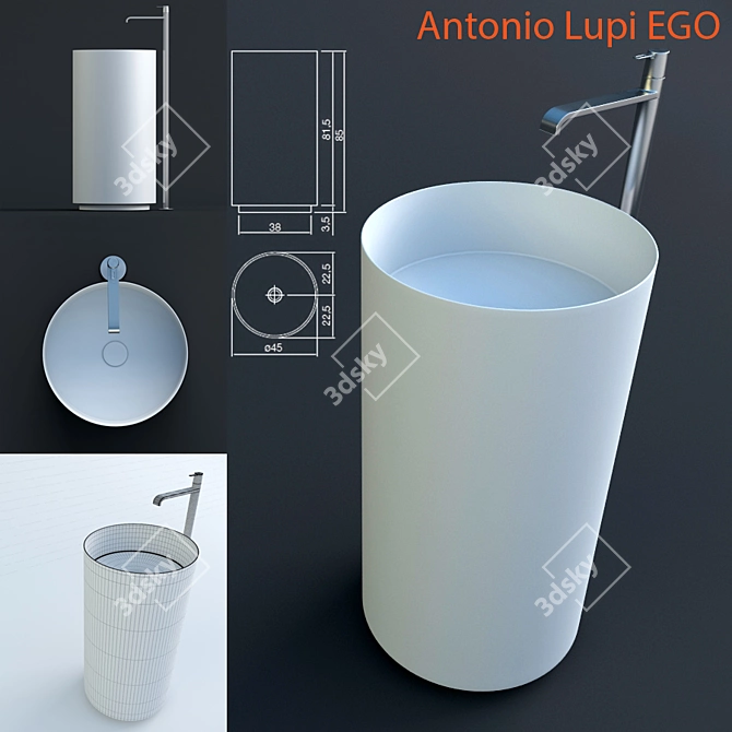 Antonio Lupi EGO Corian Basin 3D model image 1