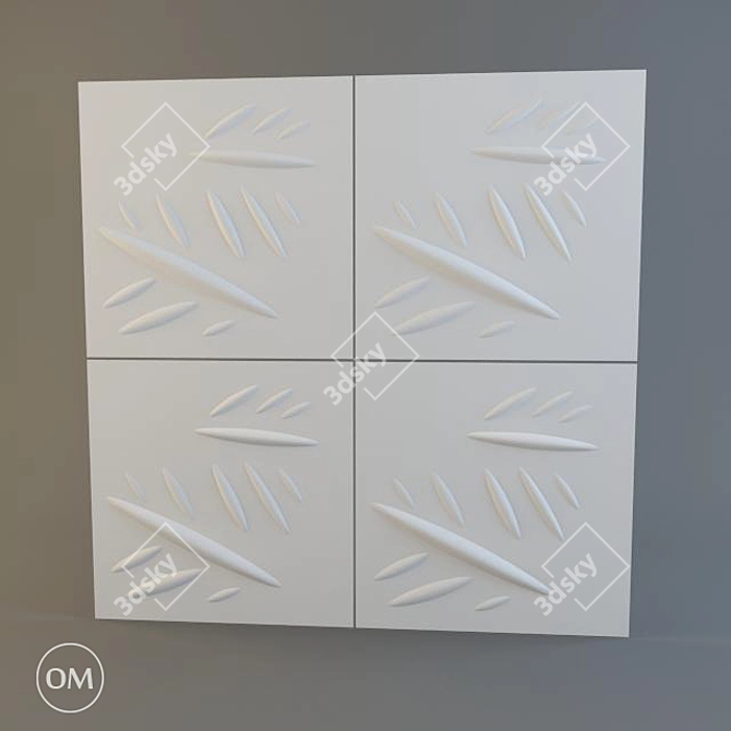 Bamboo Eco Panel for Stylish Walls 3D model image 1