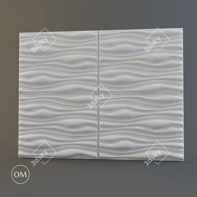 Eco Bamboo 3D Wall Panel 3D model image 1