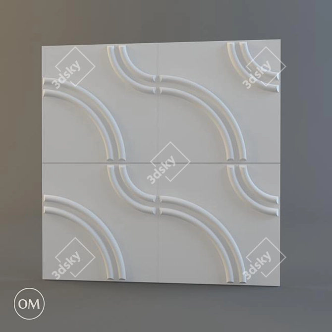 Eco Bamboo Wall Panel 3D model image 1