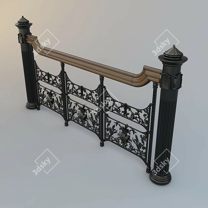 Bradbury Building Fence Replica 3D model image 1