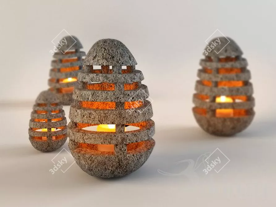 ZenStone Egg Light: Illuminating Elegance 3D model image 1