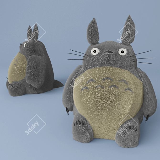 Giant Totoro Plush, 56cm 3D model image 1