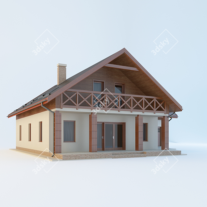 Cottage Haven: Perfectly Designed 3D Model 3D model image 1