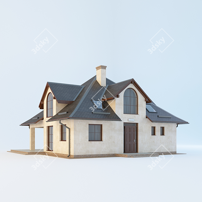 
Rustic Dream Cottage 3D model image 1
