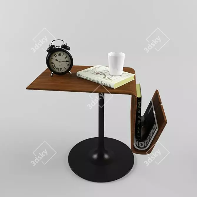 Magazine Storage Side Table 3D model image 1