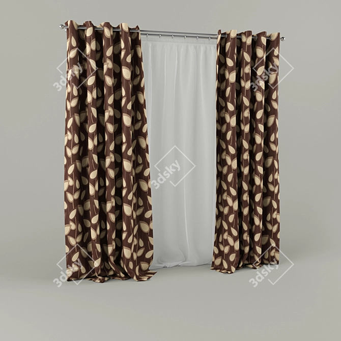 QuicShade Curtain 3D model image 1