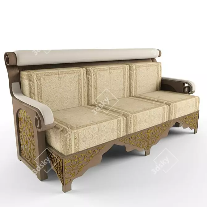 Eastern Style Sofa 3D model image 1