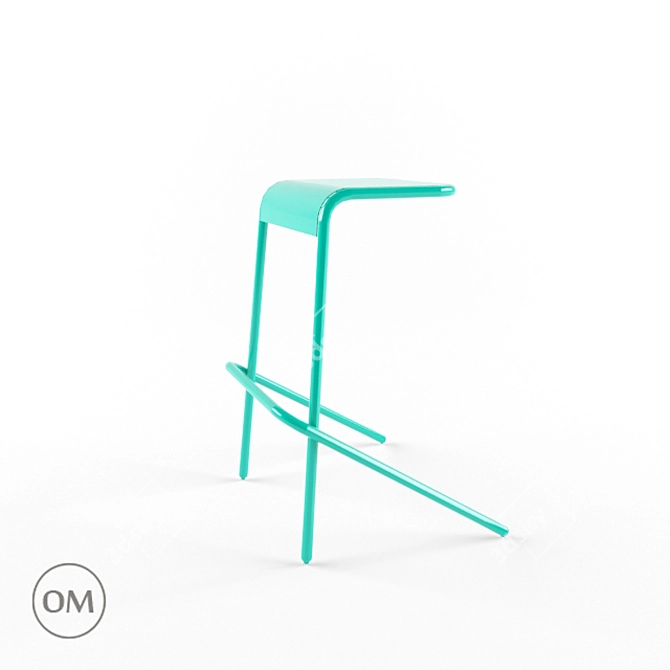 Title: Alodia Bar Stool: Elegant and Compact 3D model image 1