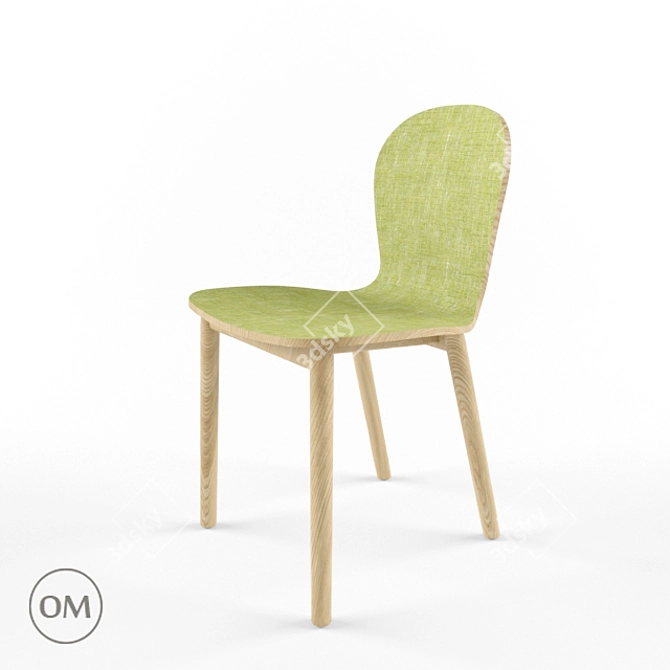 Title: BAC TWO Chair: Modern Elegance in 48x45x75 cm 3D model image 1