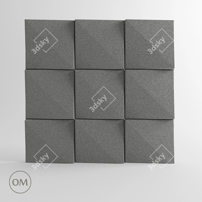 OM Acoustic Panel Soundwave 3D model image 1