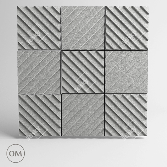 OM Soundwave Acoustic Panel 3D model image 1