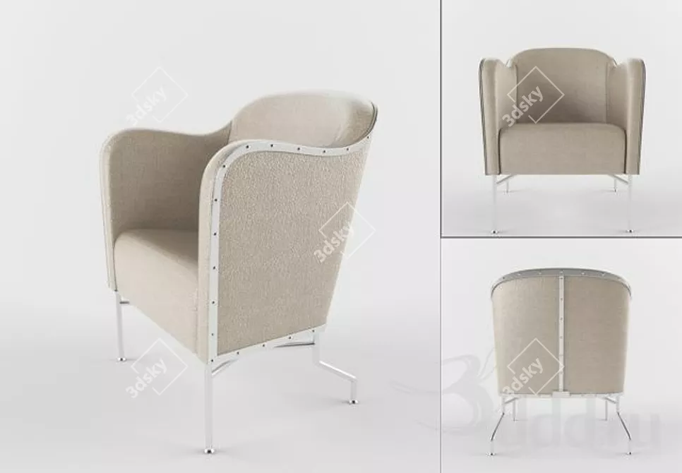 Cozy Galactic Seating Solution 3D model image 1