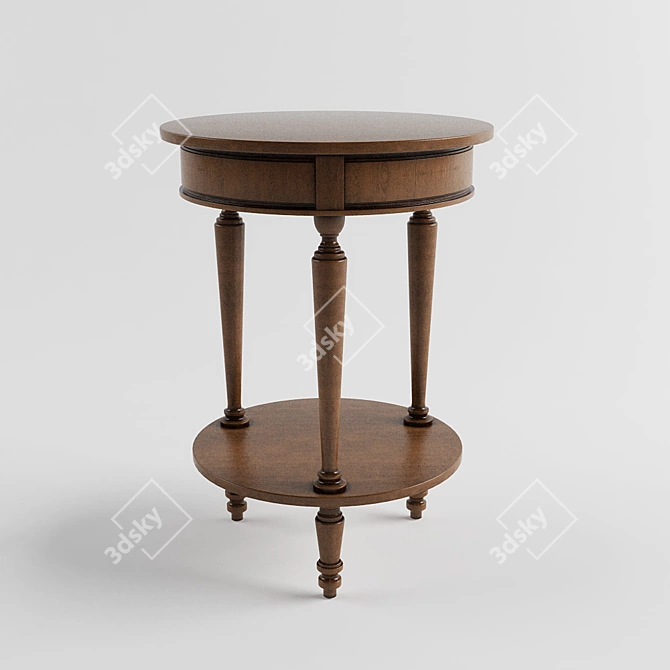 Sleek Round Table 3D model image 1