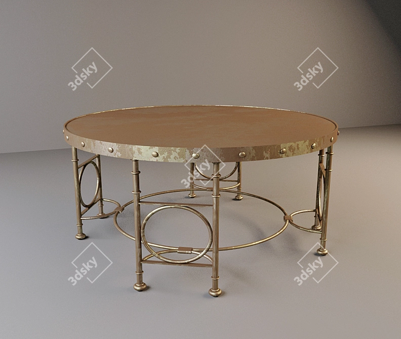 Modern Square Coffee Table - W1120 x D1120 x H510mm 3D model image 1