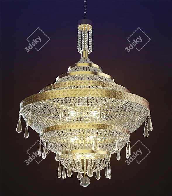 Title: Elegant Classic Chandelier 3D model image 1