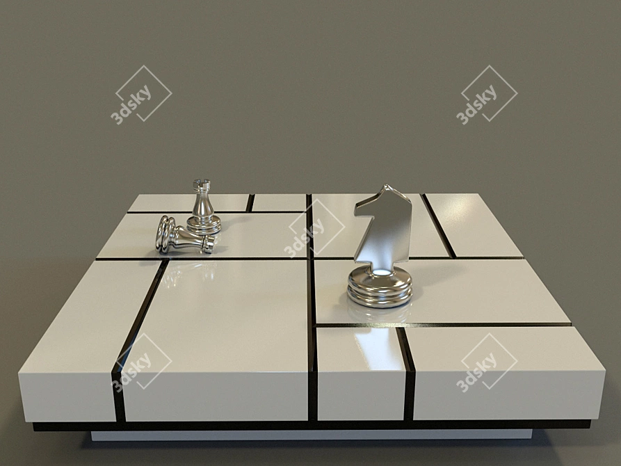 Title: Sleek Papillon Coffee Table 3D model image 1