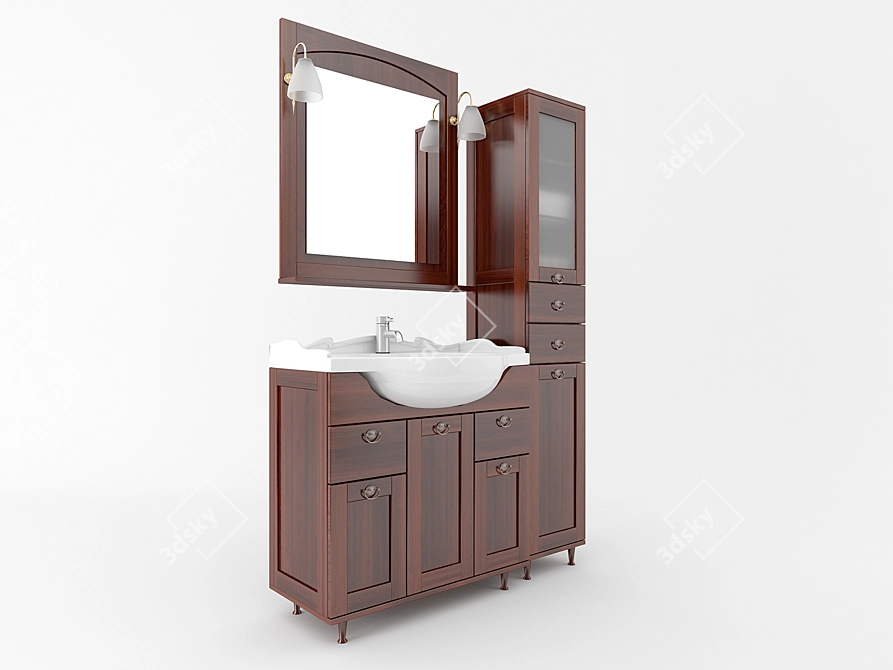 Asti Sink Cupboard 3D model image 1